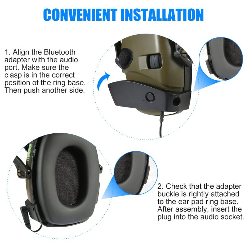 Auriculares IMPACT SPORT Auriculares Electrónicos Tácticos Diseño Ergonómico para Deportes al Aire Libre