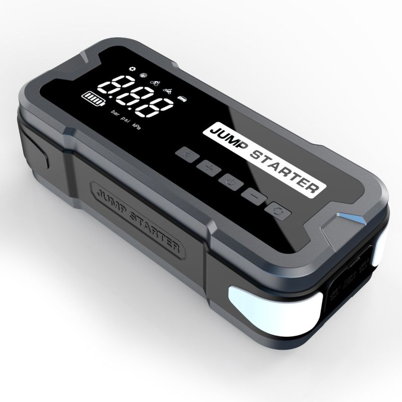 Dispositivo de Arranque y Banco de Poder Corriente 2000A Bomba de inflado 150PSI Cargador Portátil Emergencias