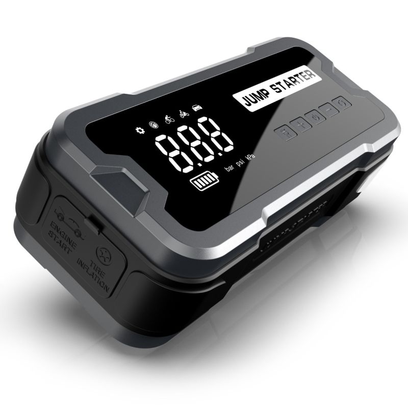Dispositivo de Arranque y Banco de Poder Corriente 2000A Bomba de inflado 150PSI Cargador Portátil Emergencias
