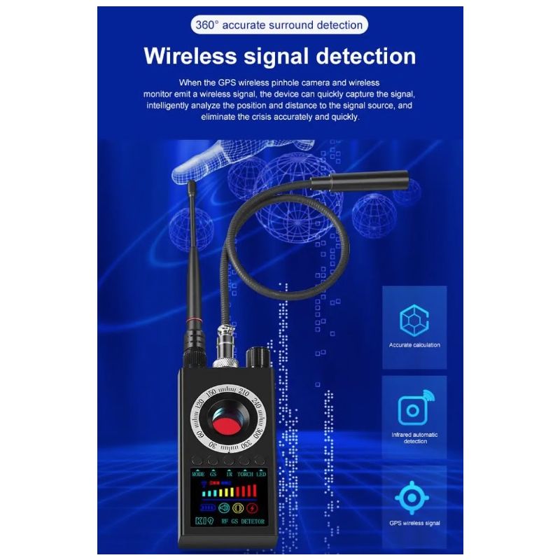 Descubre el K19 detector RF mini portátil protección de privacidad diseño compacto para seguridad personal