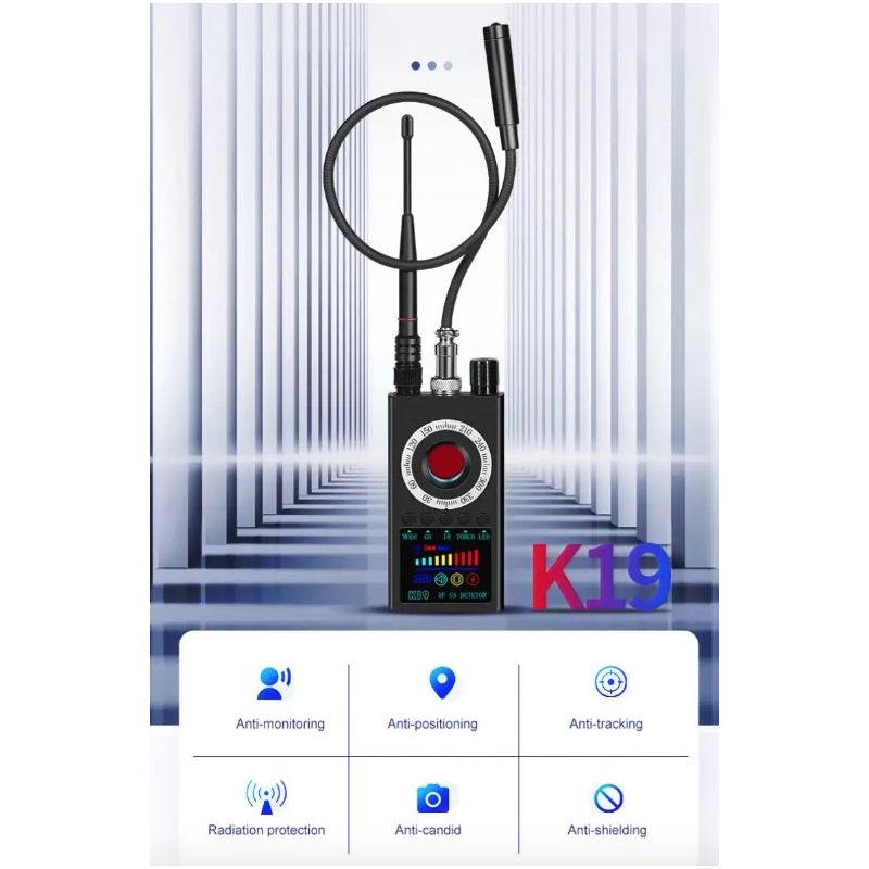 Descubre el K19 detector RF mini portátil protección de privacidad diseño compacto para seguridad personal