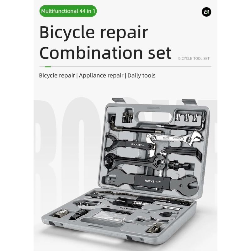 ROCKBROS set de reparación de bicicletas herramientas de acero al carbono almacenamiento compacto para ciclistas