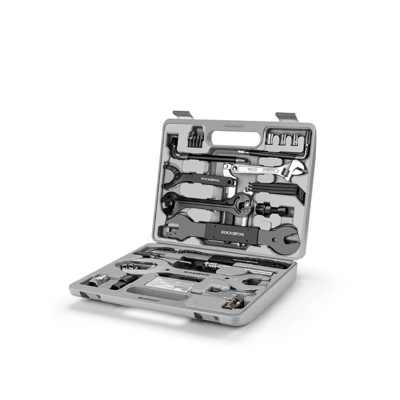 ROCKBROS set de reparación de bicicletas herramientas de acero al carbono almacenamiento compacto para ciclistas