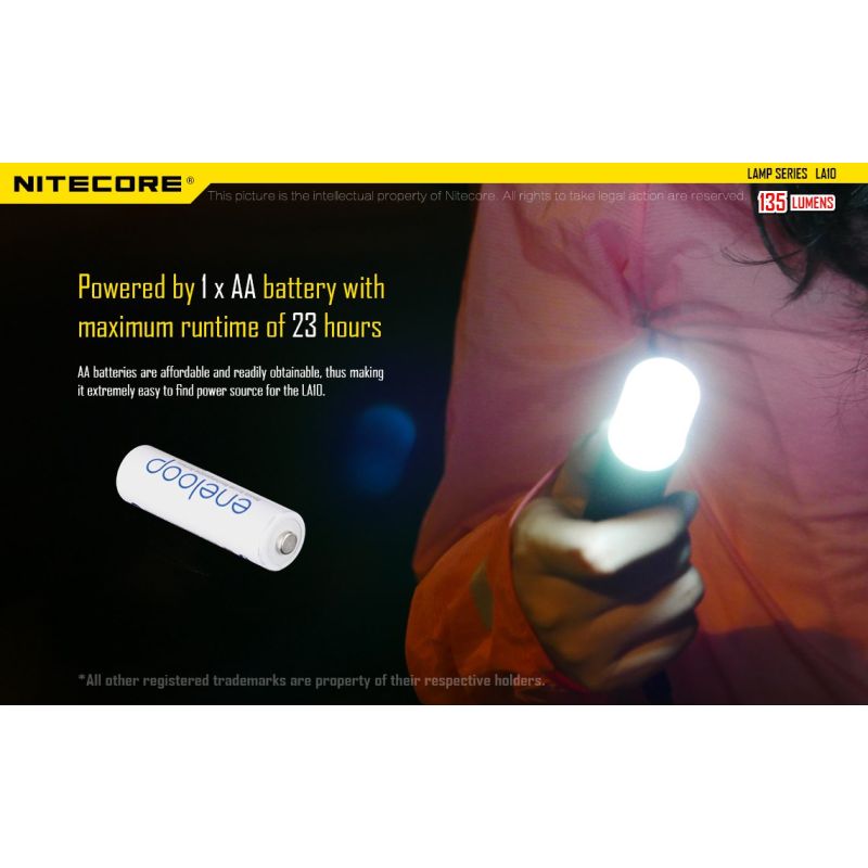 Nitecore LA10 Linterna EDC Mini 135 Lúmenes con LED Nichia XP-G2 S3 Compacta Ligera para Camping y Uso Diario