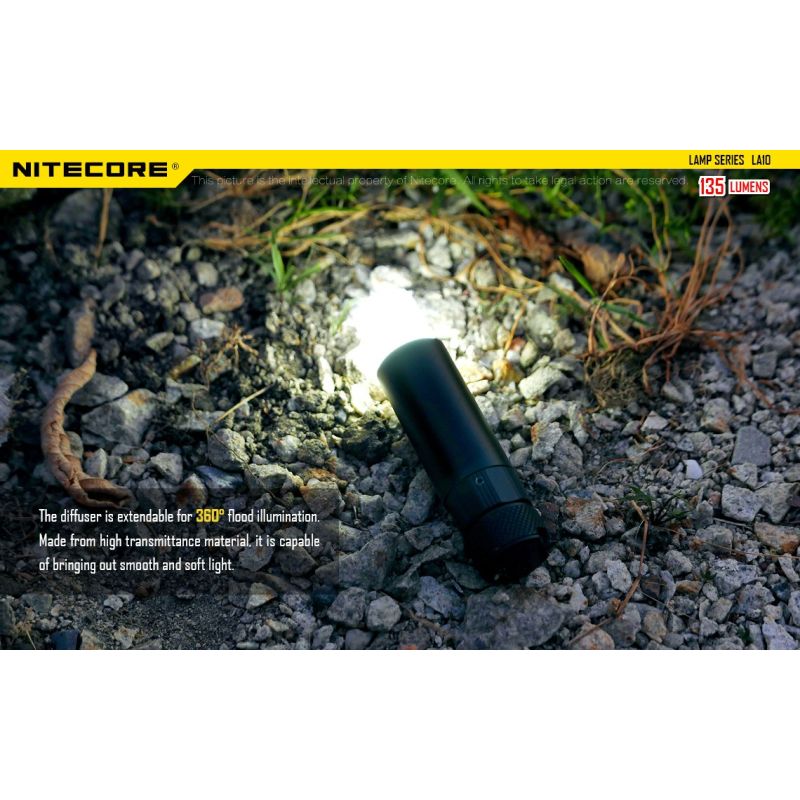 Nitecore LA10 Linterna EDC Mini 135 Lúmenes con LED Nichia XP-G2 S3 Compacta Ligera para Camping y Uso Diario