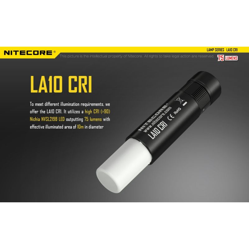 Nitecore LA10 Linterna EDC Mini 135 Lúmenes con LED Nichia XP-G2 S3 Compacta Ligera para Camping y Uso Diario