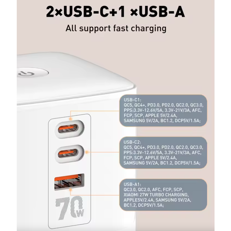 LDNIO Regleta de Torre Cubo Multi-tap 70W USB-C con Protección: Universal para Hogar y Oficina