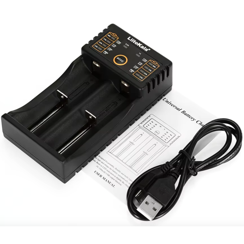 Cargador inteligente Liitokala Lii-202 3.7V para baterías 18650 26650 NiMH con Micro USB carga eficiente y segura