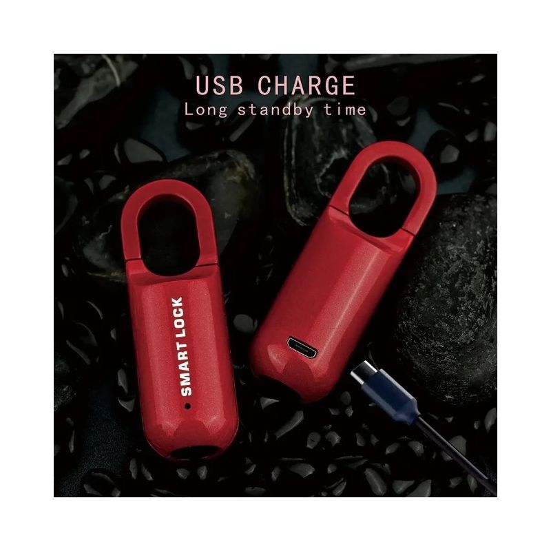 Mini Candado de Huella Digital Cerradura Biométrica Inteligente Desbloqueo Rápido Diseño Ligero para Viajes