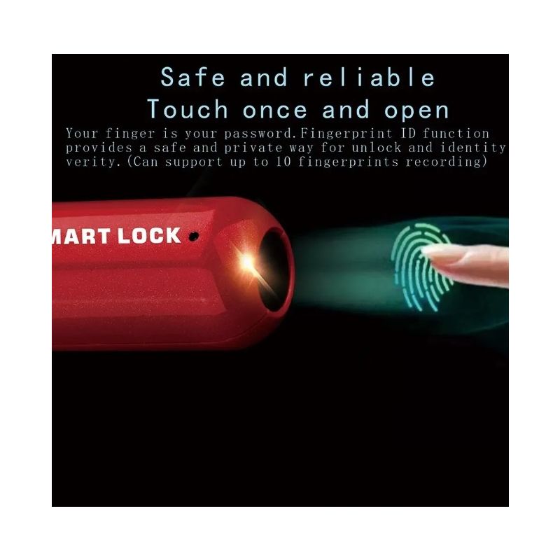 Mini Candado de Huella Digital Cerradura Biométrica Inteligente Desbloqueo Rápido Diseño Ligero para Viajes