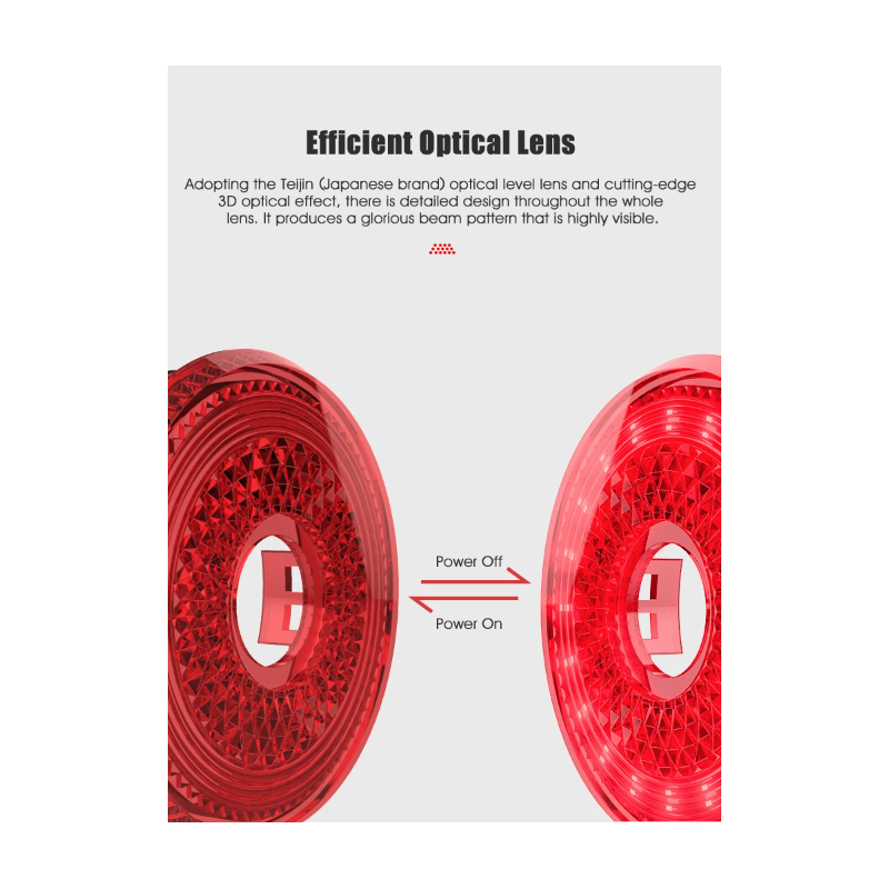 Gaciron LOOP-100 Luz Trasera Magnética para Sillín Alta Luminosidad Aluminio con Sensor de Freno Seguridad Ciclismo