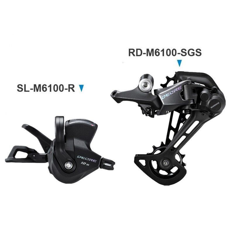 Grupo SHIMANO DEORE M6100 12 velocidades para ciclismo de montaña con palanca SL y desviador trasero RD SGS