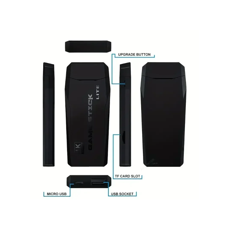 Consola de Videojuegos M8 con Controlador Inalámbrico 2.4G y Juegos Retro 4K Modelos de 32G 64G hasta 10000 Juegos