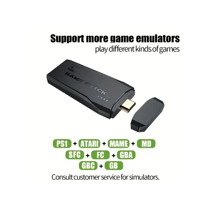 Consola de Videojuegos M8 con Controlador Inalámbrico 2.4G y Juegos Retro 4K Modelos de 32G 64G hasta 10000 Juegos