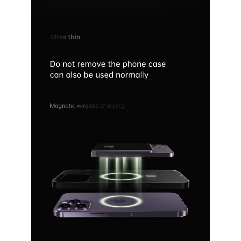 Banco de Energía Inalámbrico 10000mAh para iPhone 12 y 13 Carga Rápida y Magnética con Tecnología Magsafe