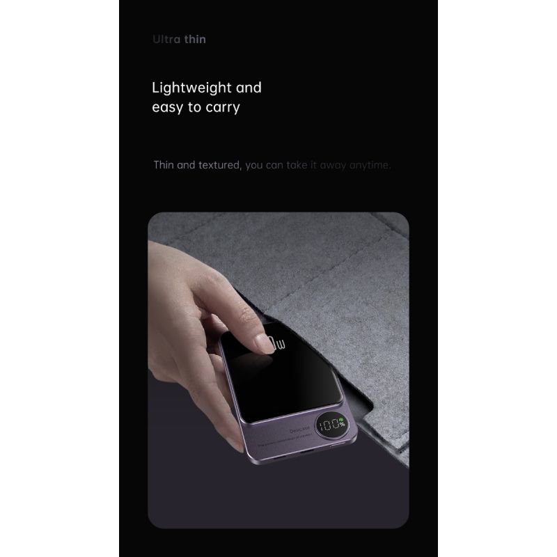 Banco de Energía Inalámbrico 10000mAh para iPhone 12 y 13 Carga Rápida y Magnética con Tecnología Magsafe