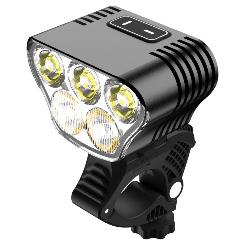Mangeleyes M5 Luz de Bicicleta de Montaña 5000 Lúmenes USB Recargable Impermeable para Ciclismo Nocturno