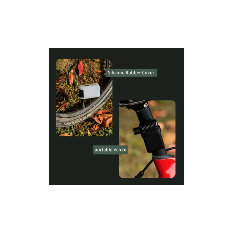 Mini Bomba de Aire Eléctrica Inalámbrica Portátil para MTB y Carretera Compatible con Válvula Presta Schrader