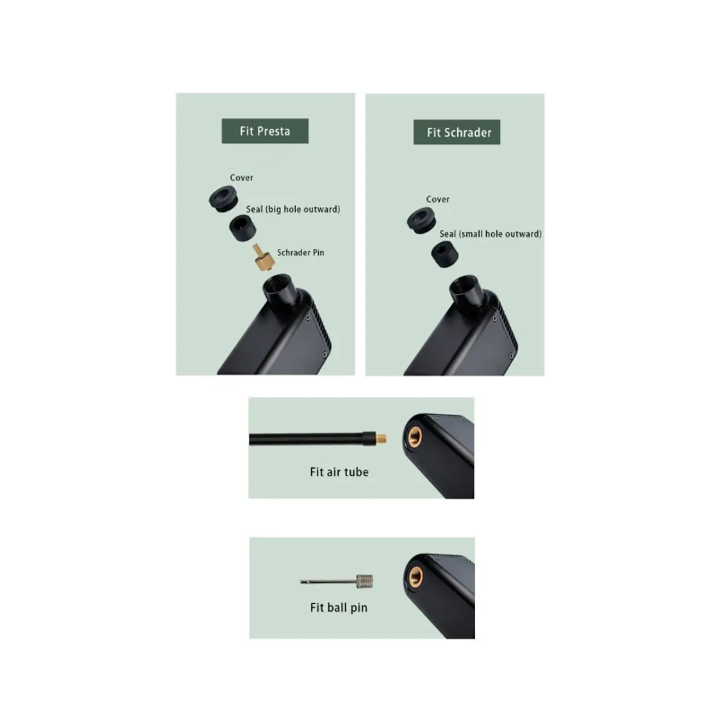 Mini Bomba de Aire Eléctrica Inalámbrica Portátil para MTB y Carretera Compatible con Válvula Presta Schrader