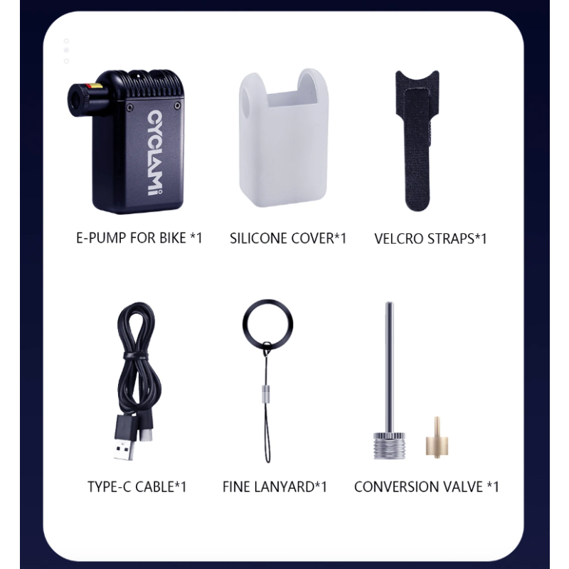 Mini Bomba de Aire Eléctrica Inalámbrica Portátil para MTB y Carretera Compatible con Válvula Presta Schrader