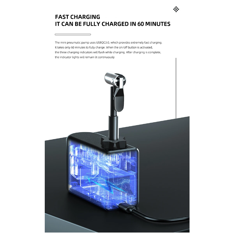 Mini Bomba de Bicicleta HT09mini Bomba de Aire Eléctrica Portátil Sensor de Alta Precisión Ideal para Viajes