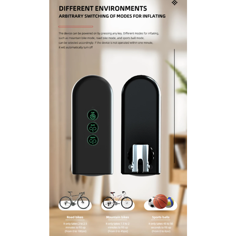 Mini Bomba de Bicicleta HT09mini Bomba de Aire Eléctrica Portátil Sensor de Alta Precisión Ideal para Viajes