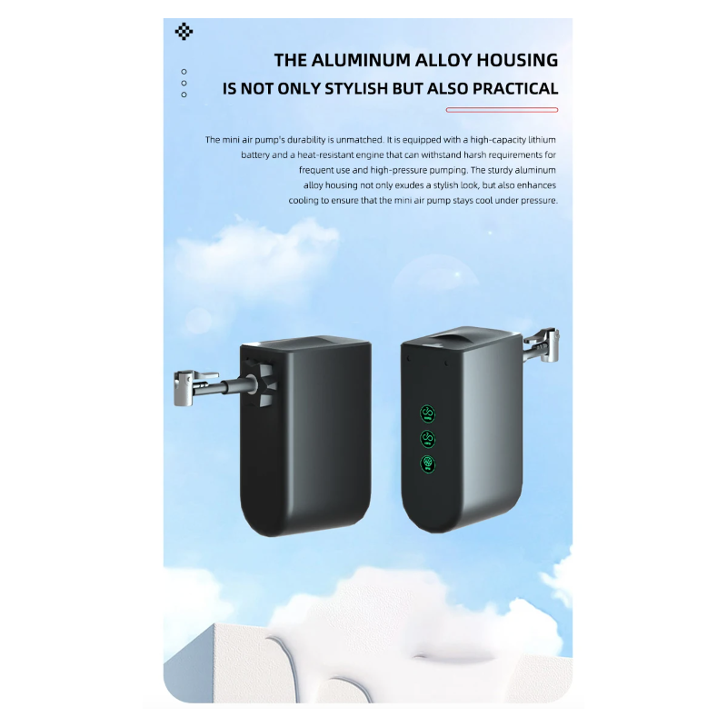Mini Bomba de Bicicleta HT09mini Bomba de Aire Eléctrica Portátil Sensor de Alta Precisión Ideal para Viajes