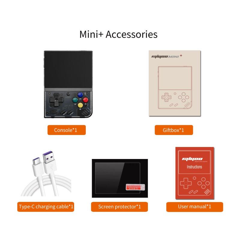 MIYOO Mini Plus Consola de Juegos Portátil Retro Pantalla IPS 3.5 Pulgadas Videojuegos Clásicos en Movimiento
