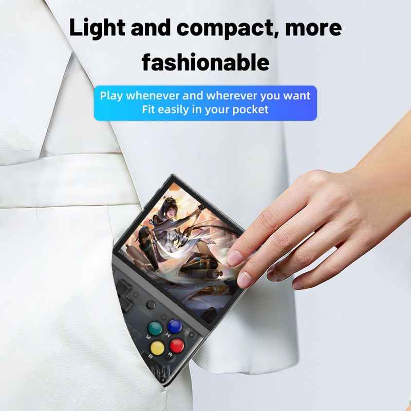 MIYOO Mini Plus Consola de Juegos Portátil Retro Pantalla IPS 3.5 Pulgadas Videojuegos Clásicos en Movimiento