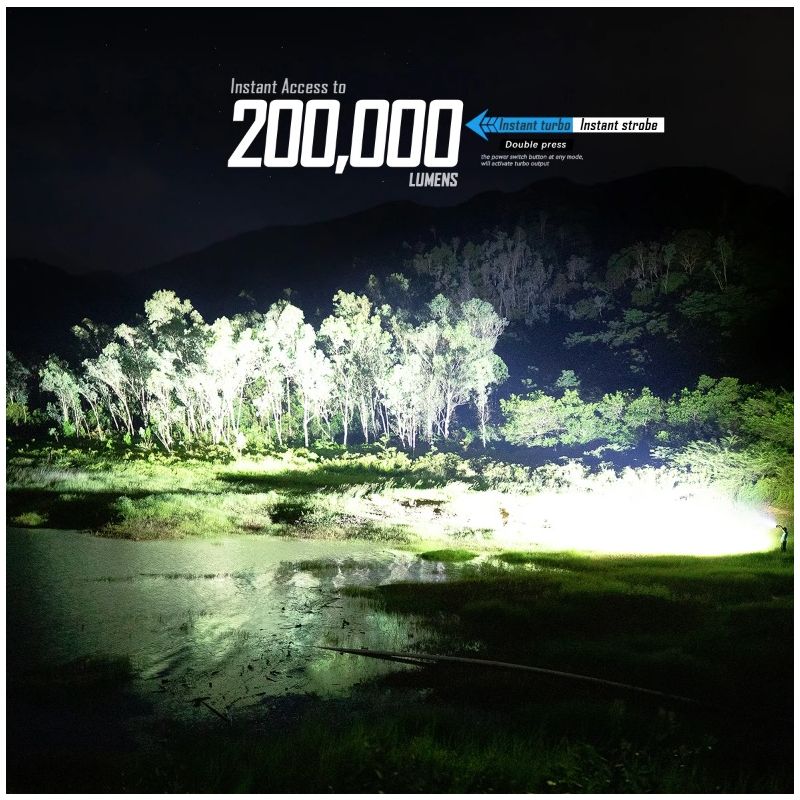 Descubre la IMALENT MS32 Linterna LED 200000 Lúmenes Alta Potencia Iluminación Exterior Visibilidad Nocturna