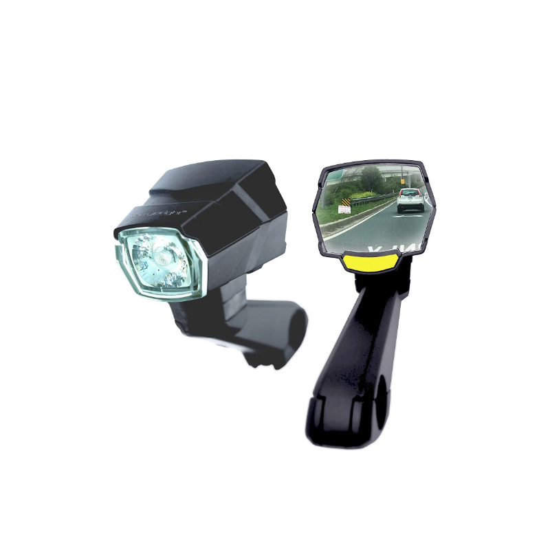 Faro CarryBright CB800 espejo retrovisor ciclismo innovador seguridad visibilidad aleación de aluminio ciclistas