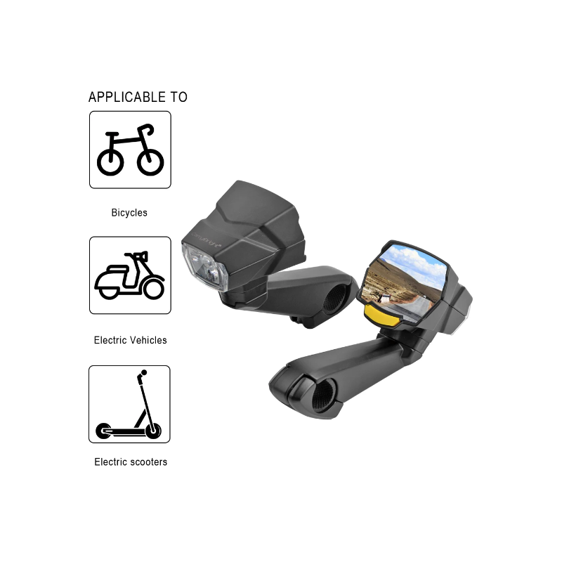 Faro CarryBright CB800 espejo retrovisor ciclismo innovador seguridad visibilidad aleación de aluminio ciclistas