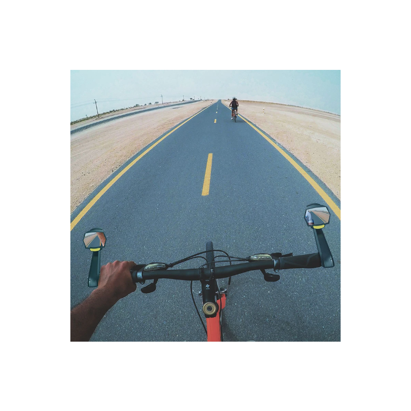 Faro CarryBright CB800 espejo retrovisor ciclismo innovador seguridad visibilidad aleación de aluminio ciclistas