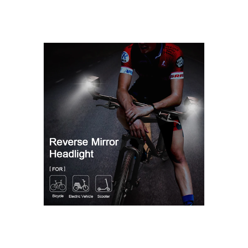 Faro CarryBright CB800 espejo retrovisor ciclismo innovador seguridad visibilidad aleación de aluminio ciclistas