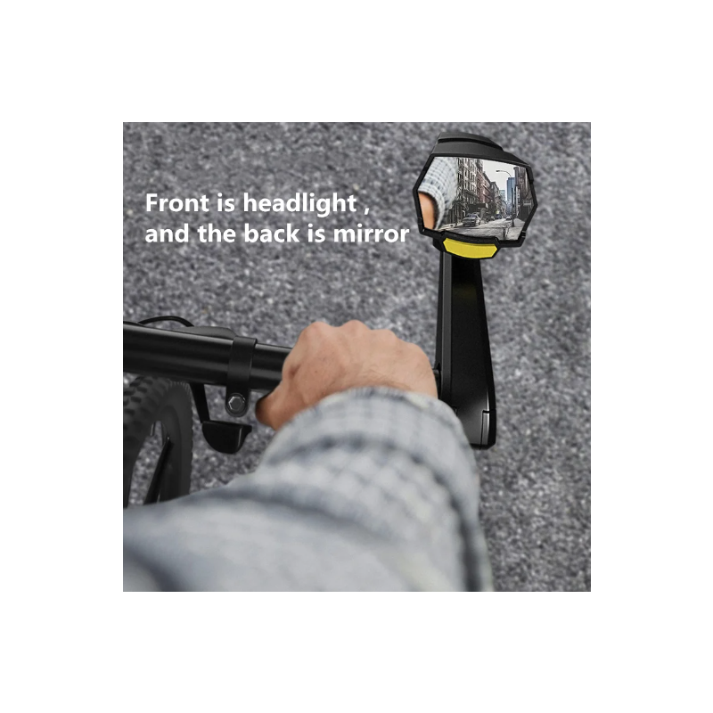 Faro CarryBright CB800 espejo retrovisor ciclismo innovador seguridad visibilidad aleación de aluminio ciclistas
