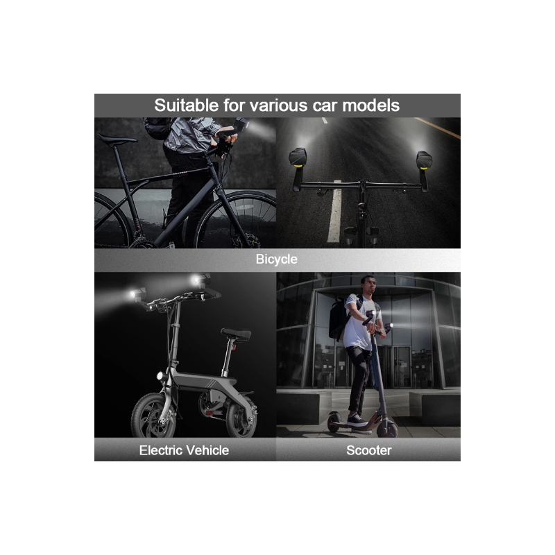 Faro CarryBright CB800 espejo retrovisor ciclismo innovador seguridad visibilidad aleación de aluminio ciclistas