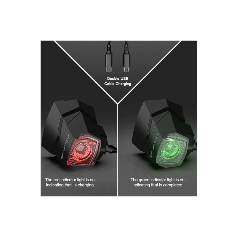 Faro CarryBright CB800 espejo retrovisor ciclismo innovador seguridad visibilidad aleación de aluminio ciclistas