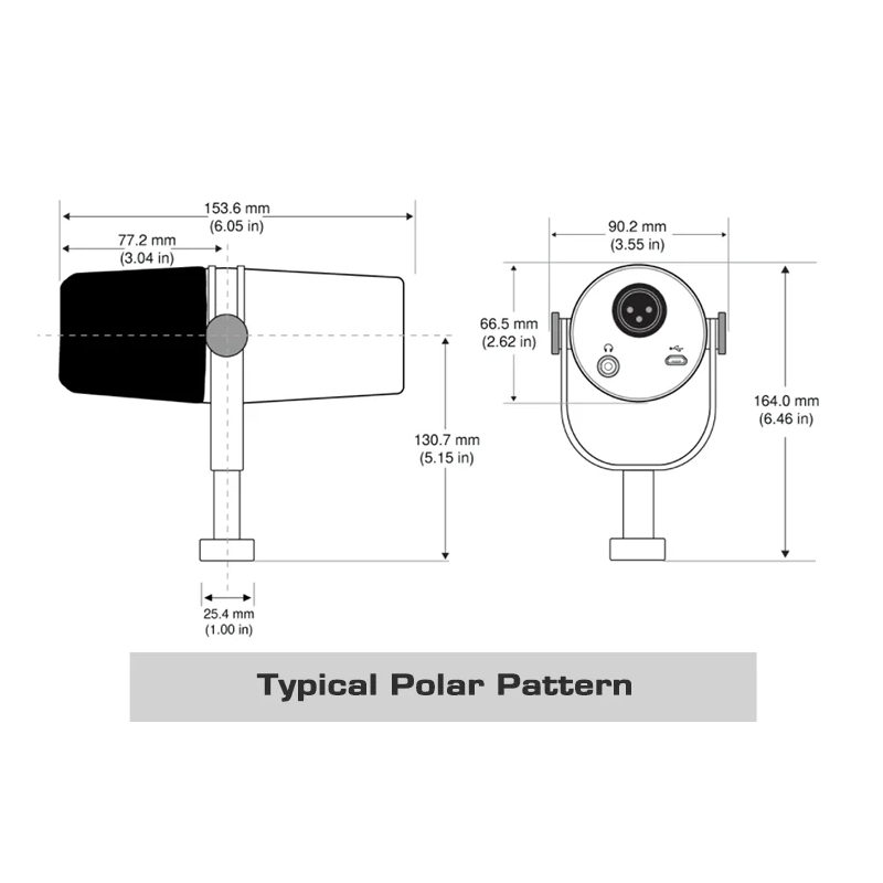 Micrófono Dinámico Profesional MV7 para Podcast con Conectividad Versátil y Sonido de Alta Calidad