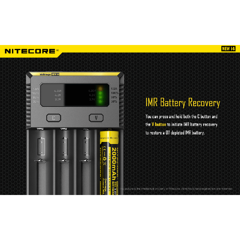 Cargador de baterías Nitecore NEW I4 carga inteligente para Li-Ion y NiMH salida eficiente y compatibilidad amplia