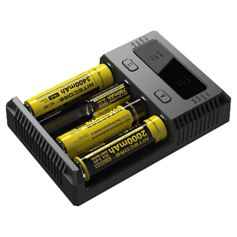 Cargador de baterías Nitecore NEW I4 carga inteligente para Li-Ion y NiMH salida eficiente y compatibilidad amplia