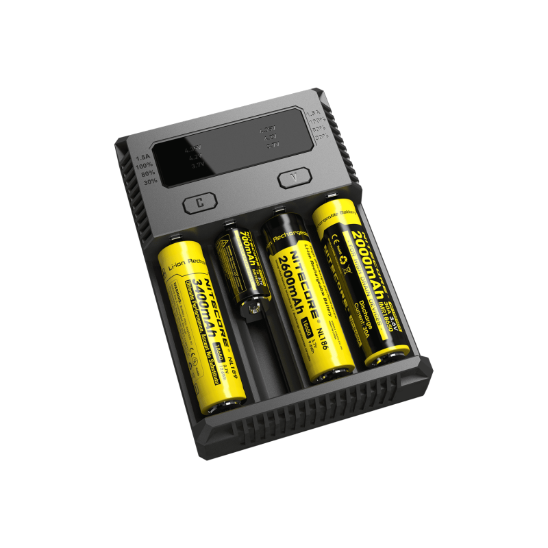Cargador de baterías Nitecore NEW I4 carga inteligente para Li-Ion y NiMH salida eficiente y compatibilidad amplia