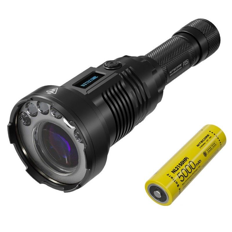 NITECORE P35i linterna recargable 3000 lúmenes con sistema de doble haz para búsqueda y rescate ultra largo alcance