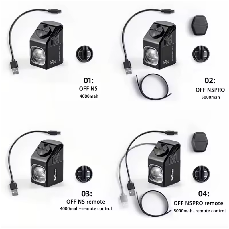 Luz Bicicleta Potente OFF-N5 1000 Lúmenes USB | Faro Delantero MTB Ciclismo Carretera Duradero IPX4 Visibilidad