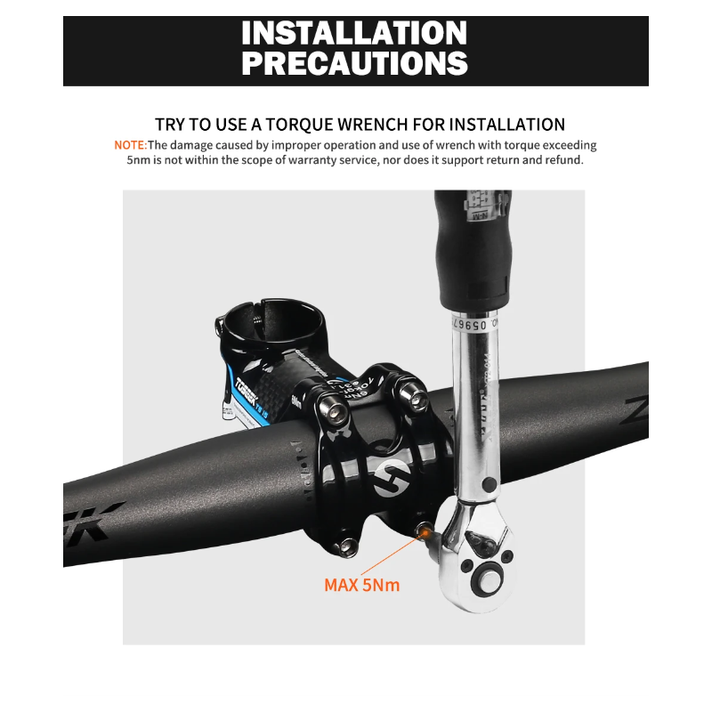 Manillar de bicicleta TOSEEK ZF-ONE MTB completo en fibra de carbono 31.8mm negro mate opción 580 a 760mm