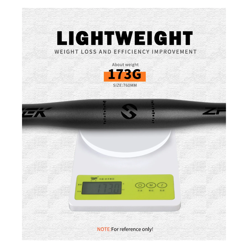 Manillar de bicicleta TOSEEK ZF-ONE MTB completo en fibra de carbono 31.8mm negro mate opción 580 a 760mm