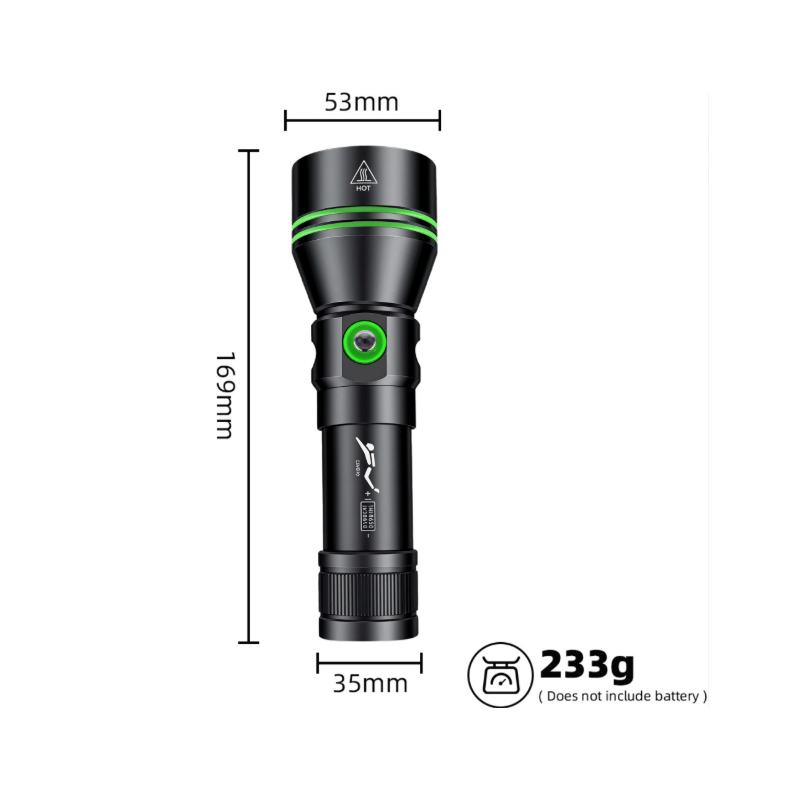 Linterna Buceo P70 Súper Brillante 5000 Lúmenes | Sumergible IPX8 200M para Buceo Nocturno