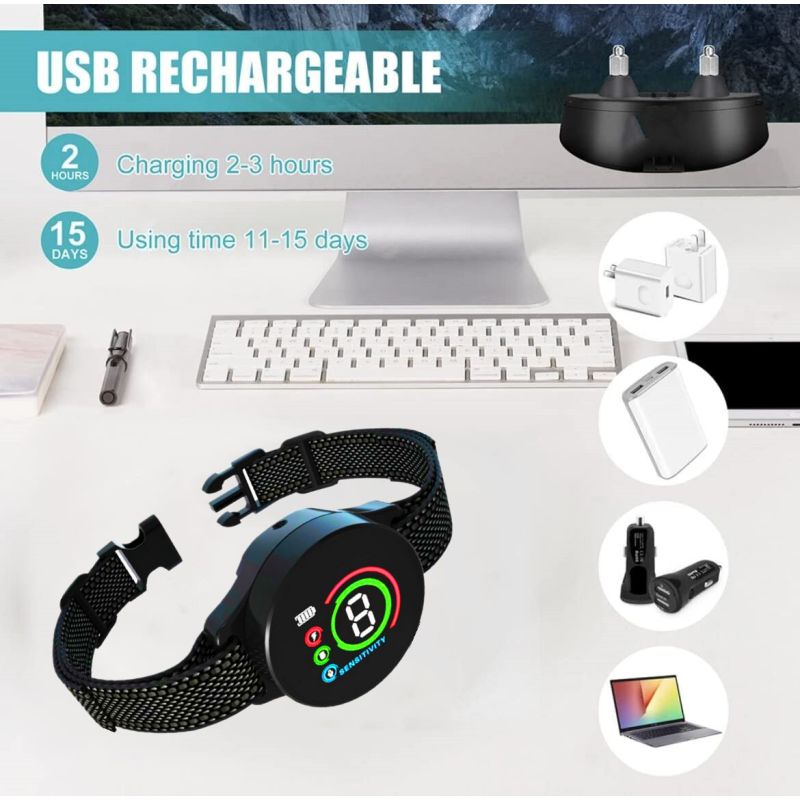 Entrenador de Tapón de Pantalla a Color con Chip de Reconocimiento de Ladridos y Gestión Inteligente de Energía