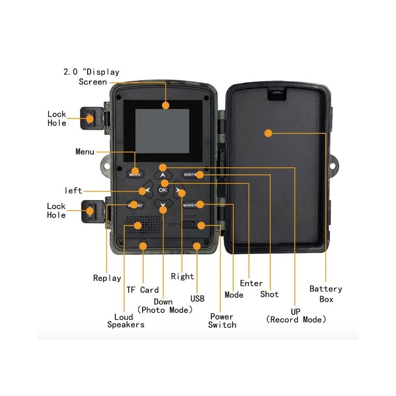 Cámara de rastreo PR700 con visión nocturna infrarroja y detección de movimiento para monitoreo confiable