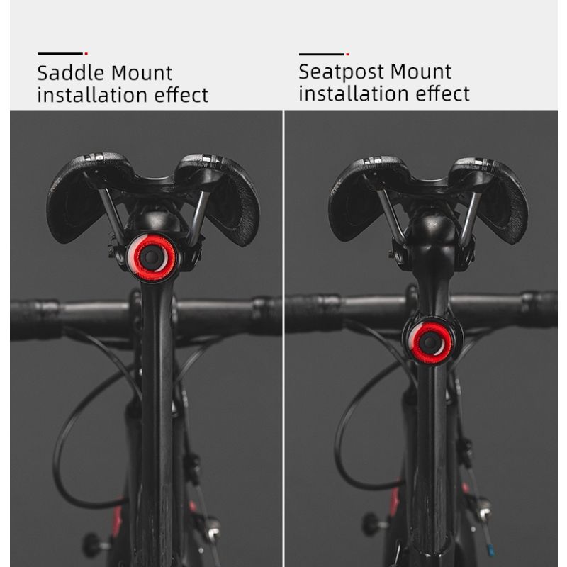 Luz trasera ROCKBROS Q3 para ciclismo nocturno luz LED con sensor de freno inteligente MTB impermeable IPX6
