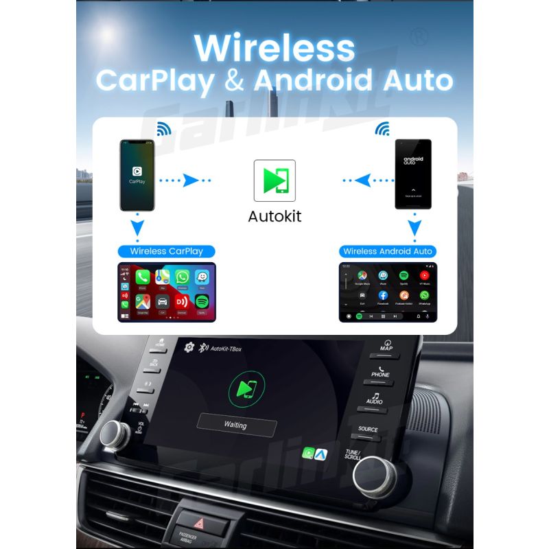 CarlinKit CarPlay Ai Box QCM6125 Android 12 Streaming Netflix YouTube Spotify Conectividad 4G Wi-Fi Coches